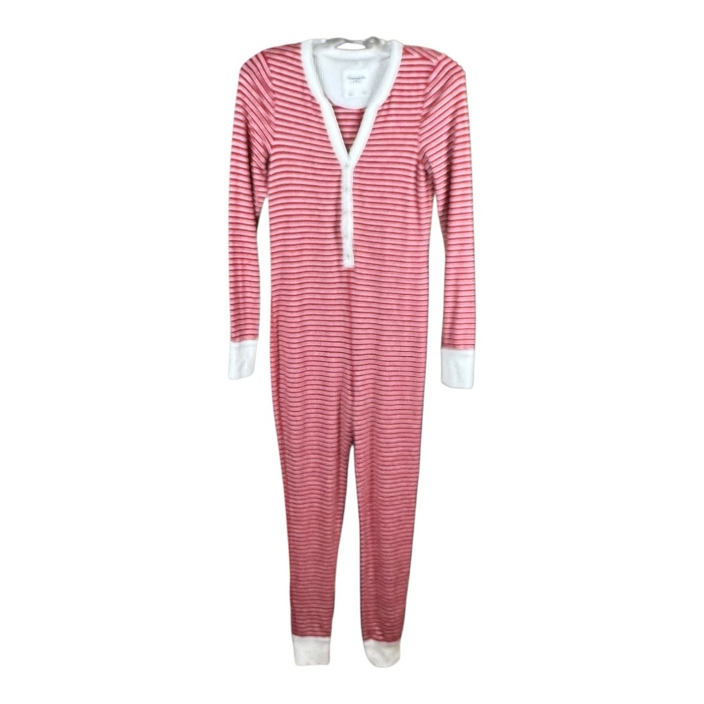 Abercrombie & Fitch Striped One Piece Onesie Pajama - Picture 2 of 4
